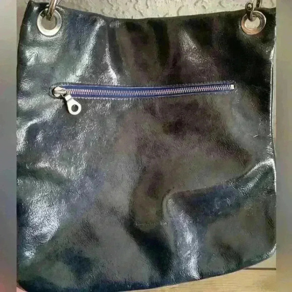 Christopher Kon Crossbody Bag Purse Authentic Leather Blue  Adjustable Strap - Picture 4 of 7